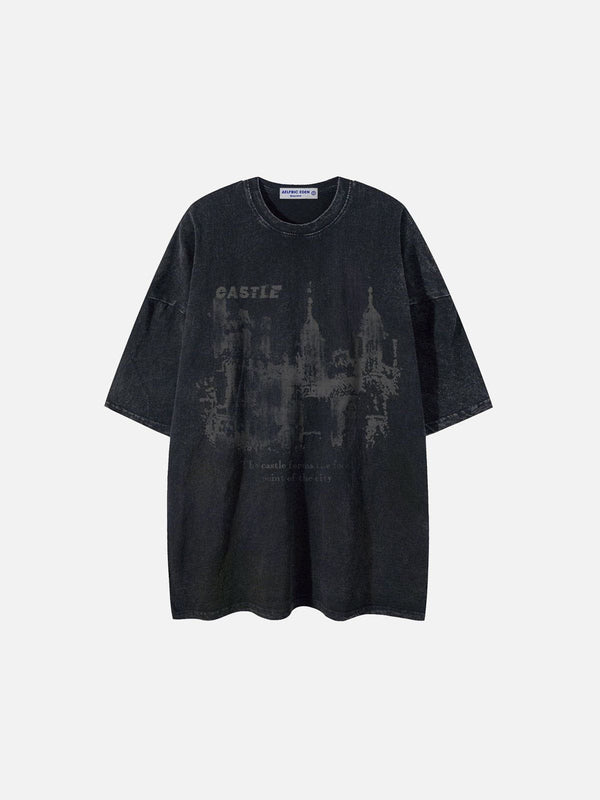 Fvshya Castle Graphic Washed Tee