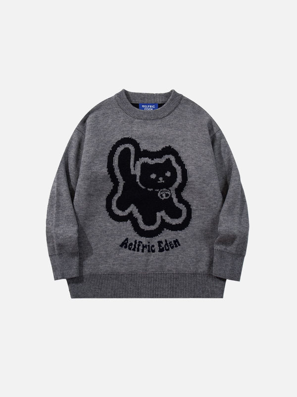 Fvshya Kitten Graphic Sweater