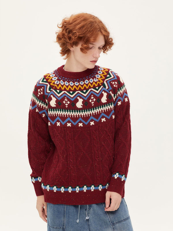 Fvshya Fair Isle Knit Sweater