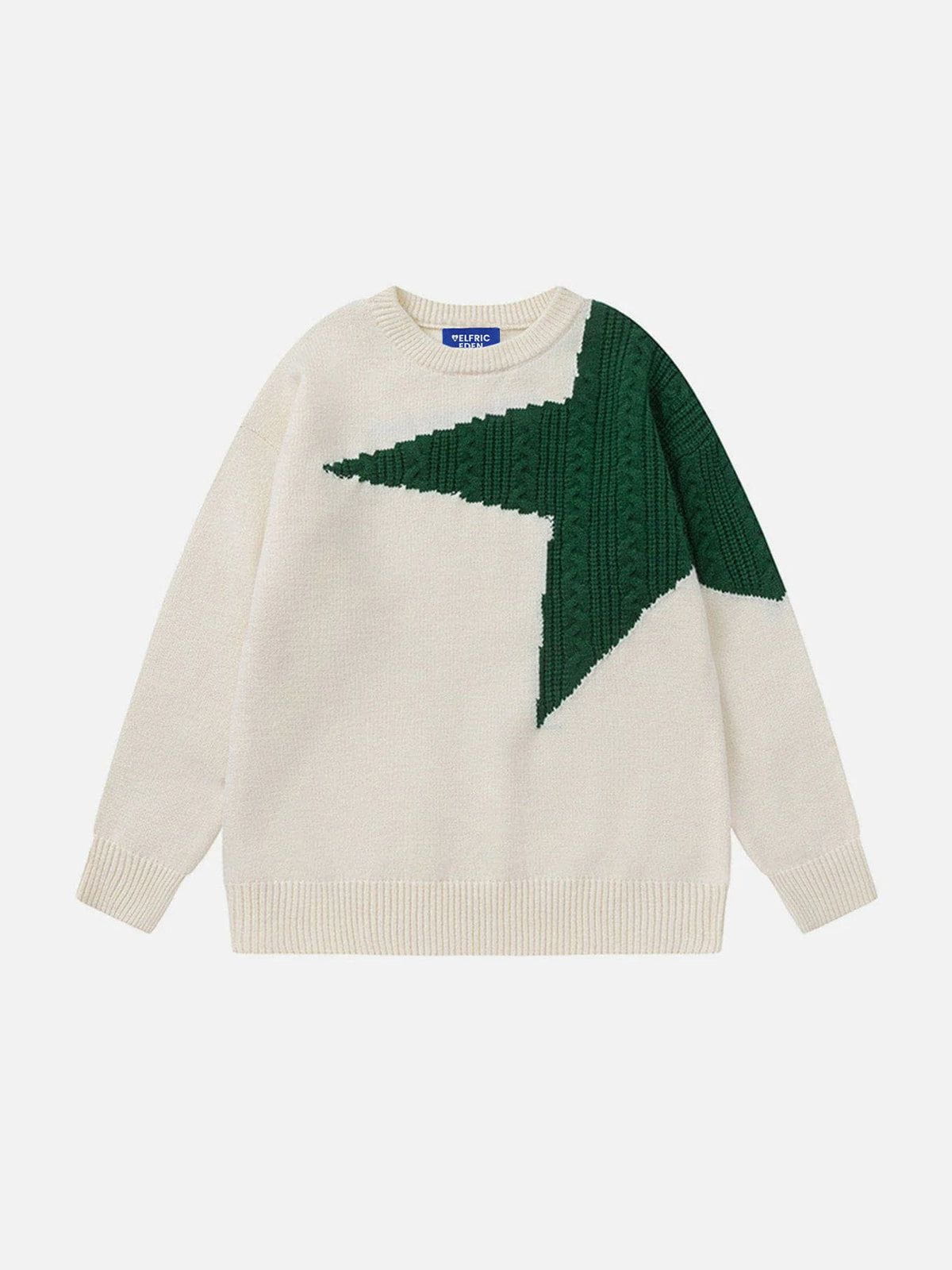 Fvshya Star Patchwork Sweater