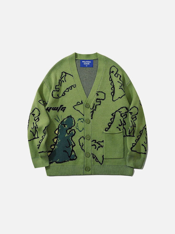 Fvshya Dinosaur Graphic Knit Cardigan
