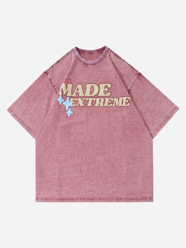 Fvshya Fun Cartoon Foam Print T-shirt