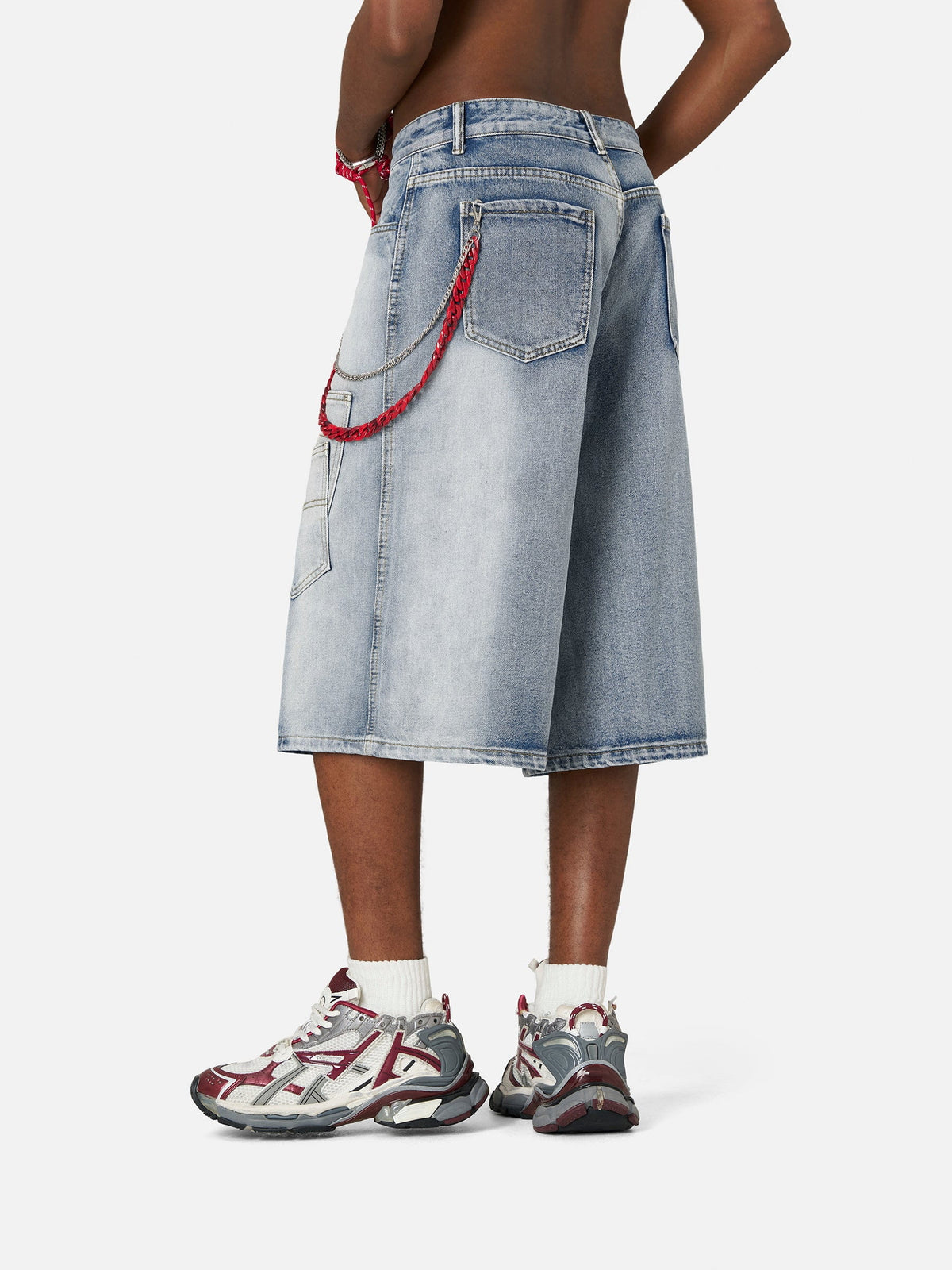 Fvshya Stacked Pocket Longline Jorts