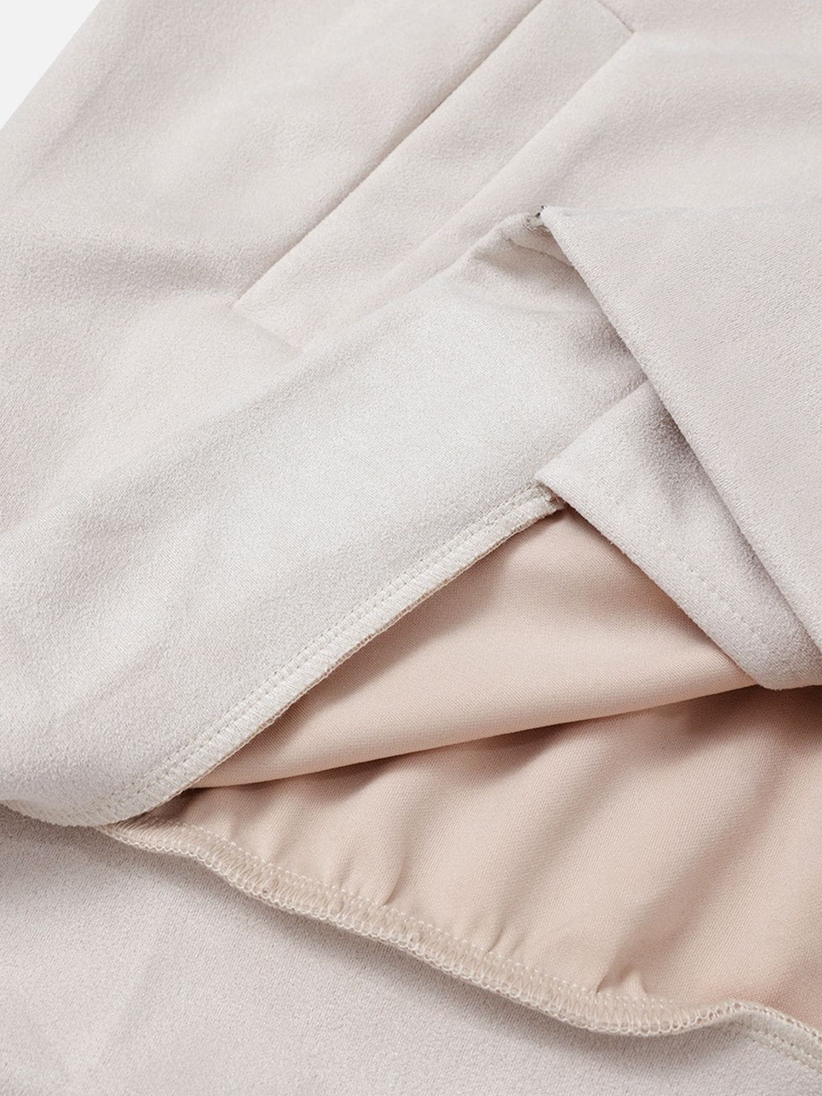 Fvshya Suede Star Patchwork Zip Up Hoodie