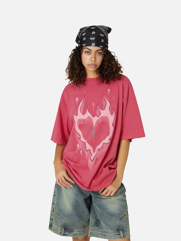 Fvshya Love Flame Print Tee