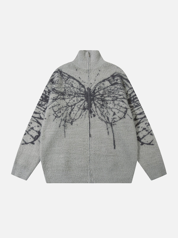 Fvshya Butterfly Jacquard Cardigan