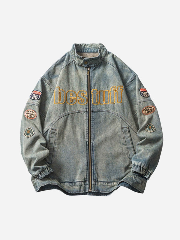 Fvshya Badge Embroidered Denim Jacket