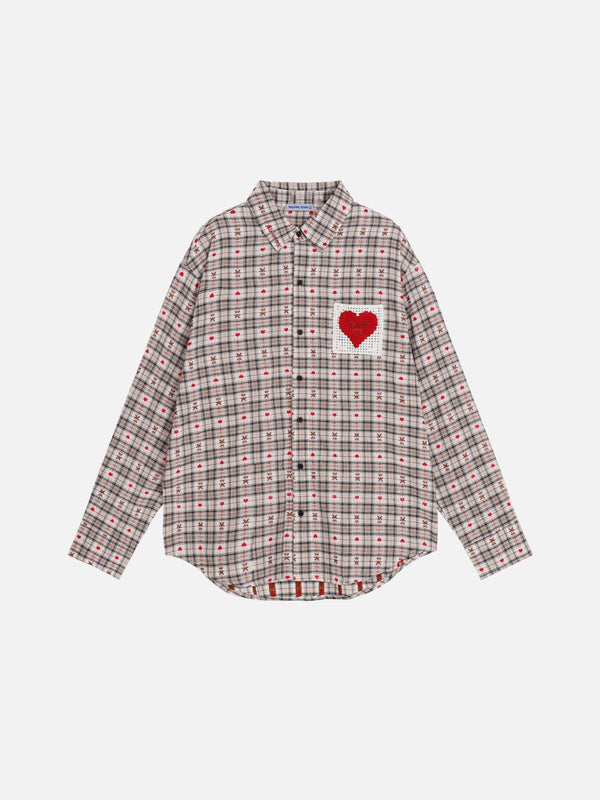 Fvshya Cut-Out Heart Long Sleeve Shirt