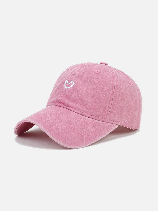 Fvshya Embroidery Heart Washed Cap