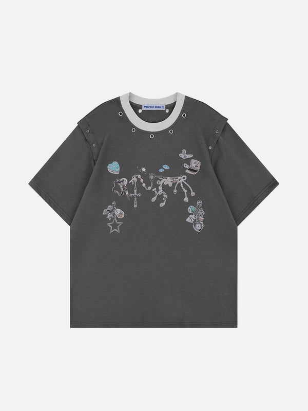 Fvshya Off Shoulder Sleeve Tee