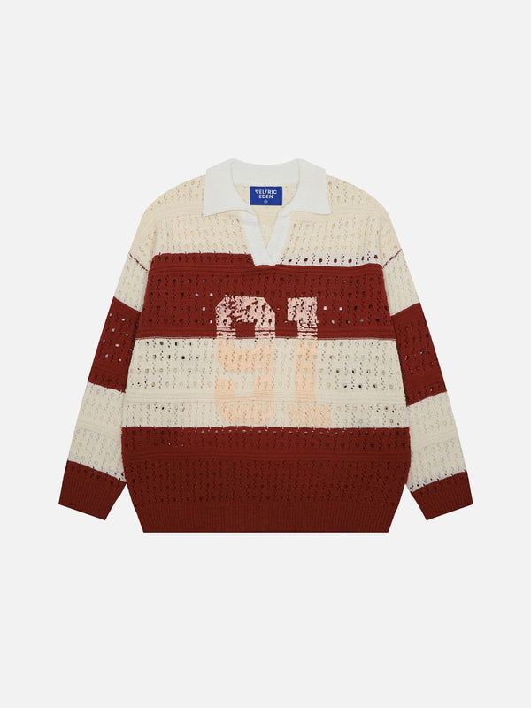 Fvshya Stripe Open Knit Sweater