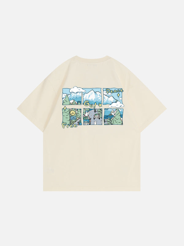 Fvshya Peace Pigeon Print Tee