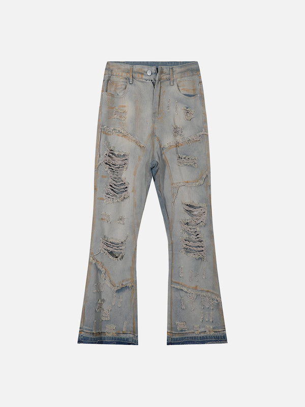Fvshya Mud Dyeing Distressed Bootcut Jeans