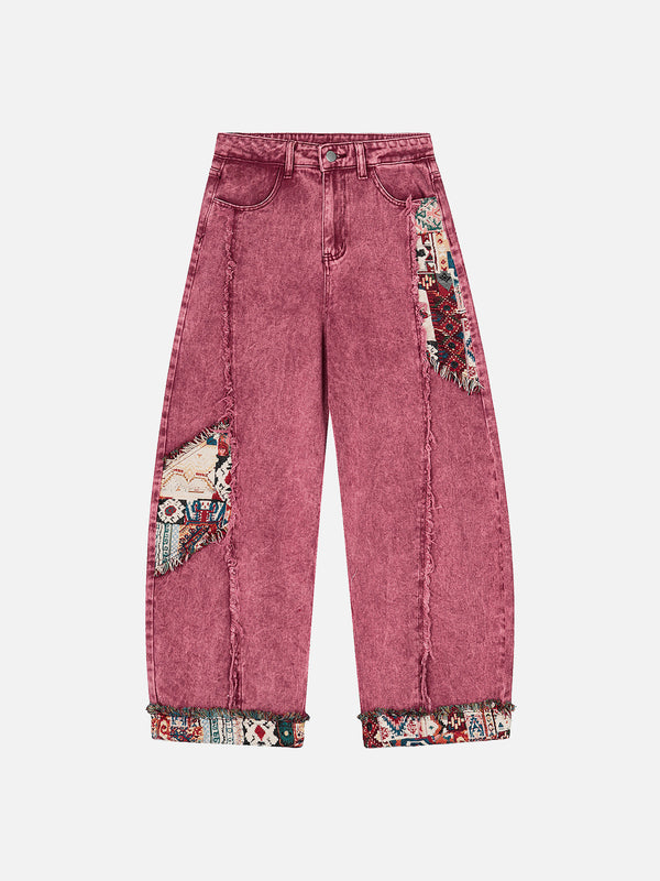 Fvshya Patchwork Super Baggy Barrel Jeans