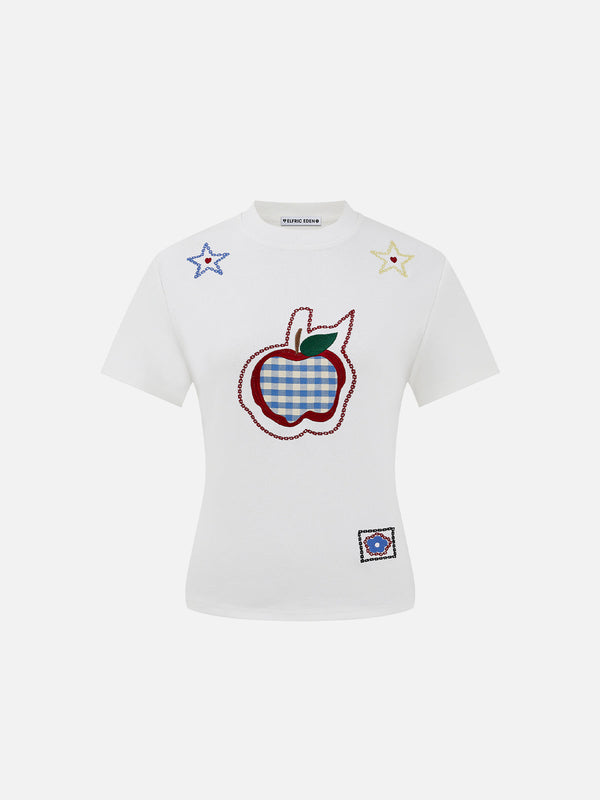 Fvshya Embroidery Apple Tee