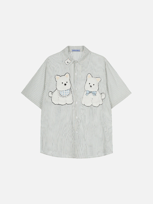 Fvshya Plush Puppy Short Sleeve Shirt