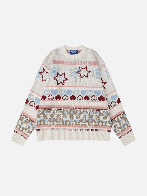 Fvshya Star Fair Isle Sweater