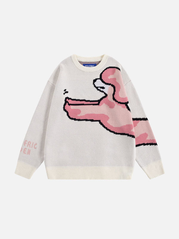 Fvshya Hand Drawn Poodle Sweater