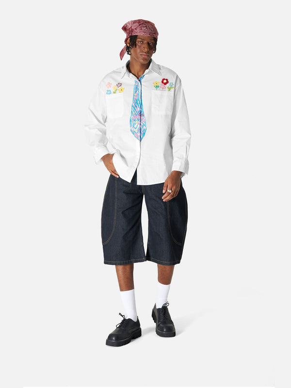 Fvshya Graffiti Necktie Shirt