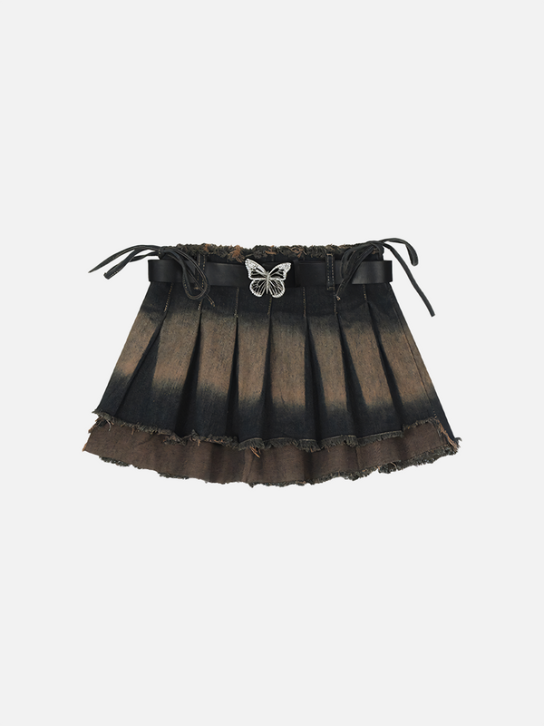 Fvshya Butterfly Pleated Short Skirt