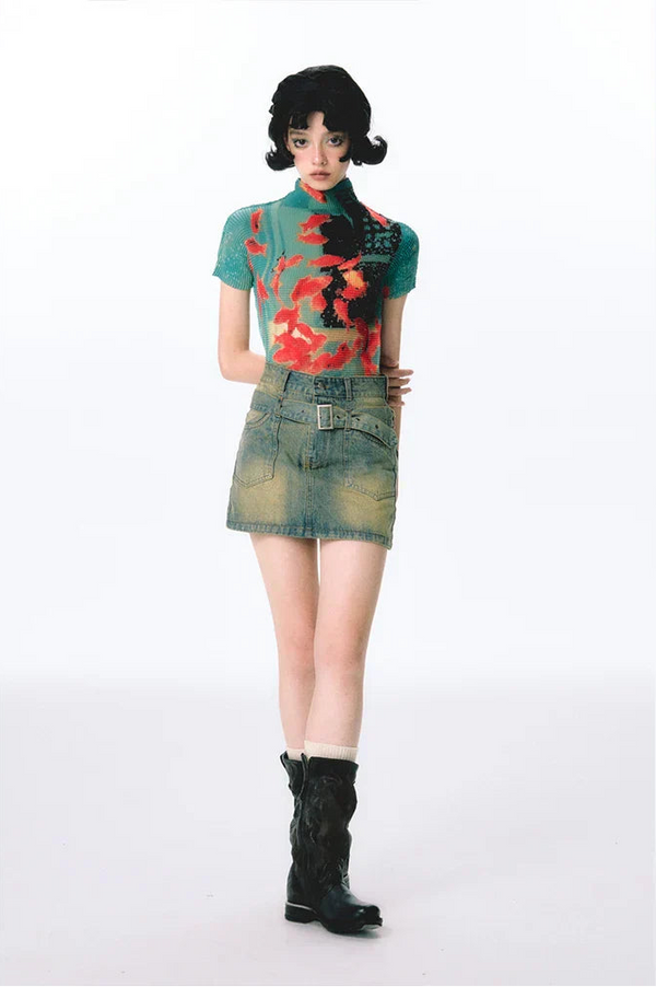 Fvshya Dreamcore Tie-dye Fitted Tee