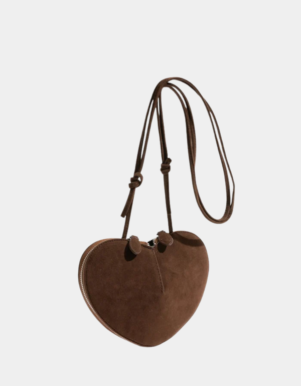 Fvshya Heart Suede Shoulder Bag
