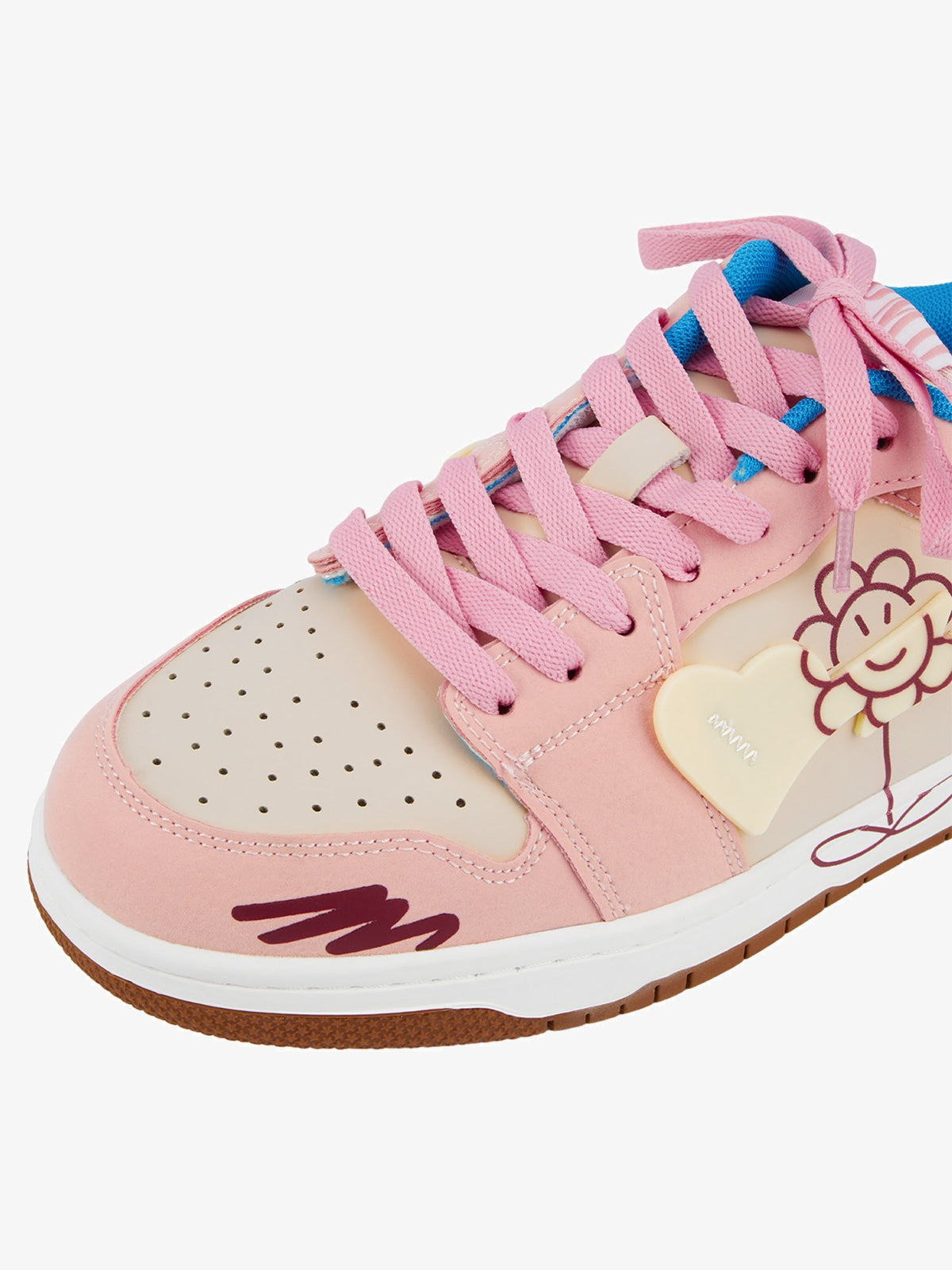 Fvshya H-Block Flower Canvas Skate Shoes