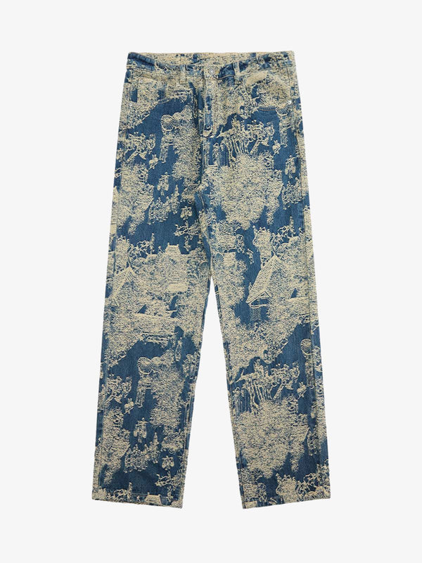 Fvshya Landscape Jacquard Straight Jeans