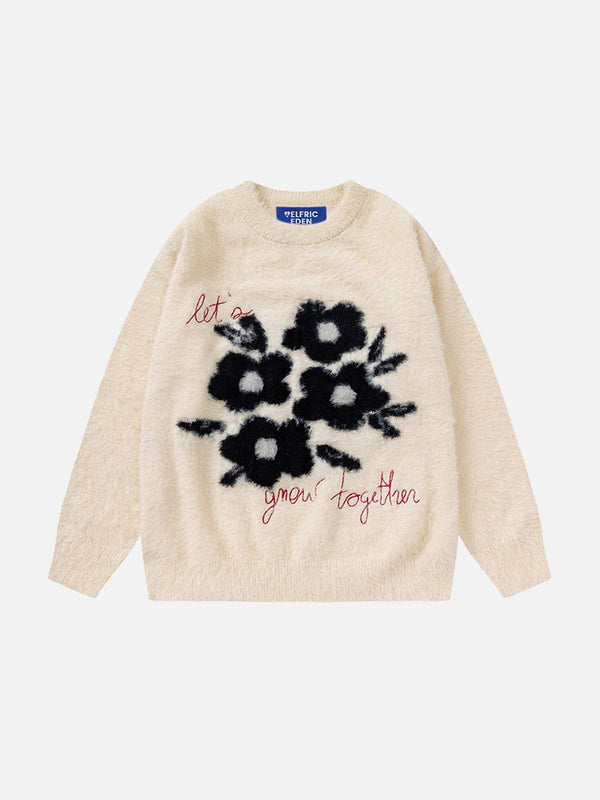 Fvshya Flower Graphic Sweater