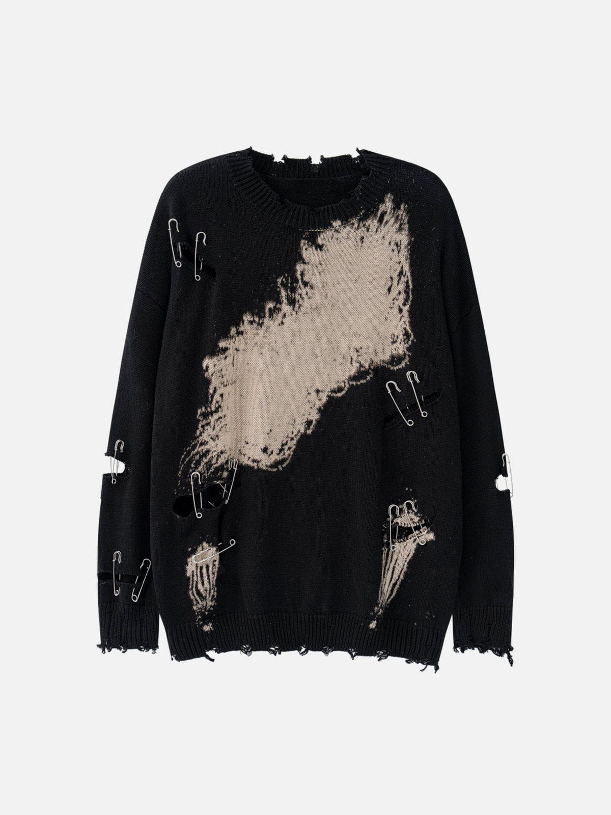 Fvshya Paperclip Broken Design Knit Sweater