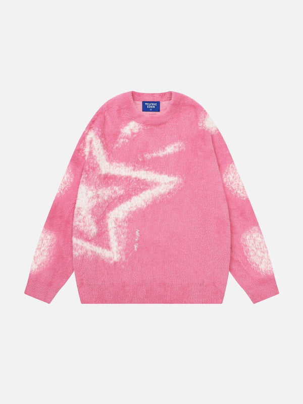 Fvshya Star Graphic Pink Sweater