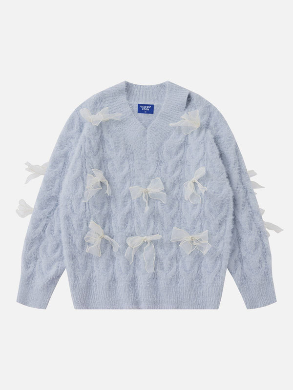 Fvshya Bow Decoration Sweater