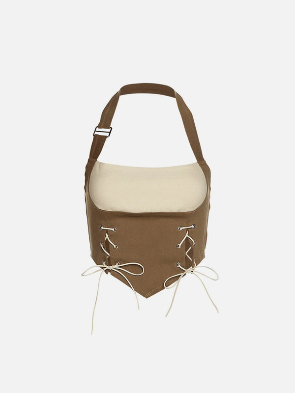 Fvshya Contrast Slim Strap Top