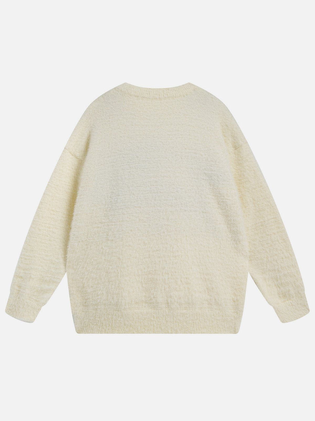 Fvshya Metal Buckle Spider Jacquard Sweater