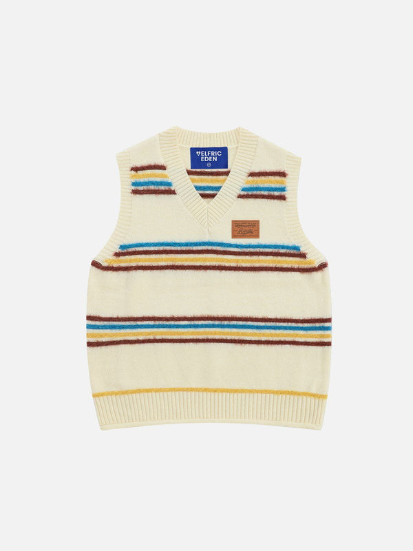 Fvshya Stripe V-Neck Sweater Vest