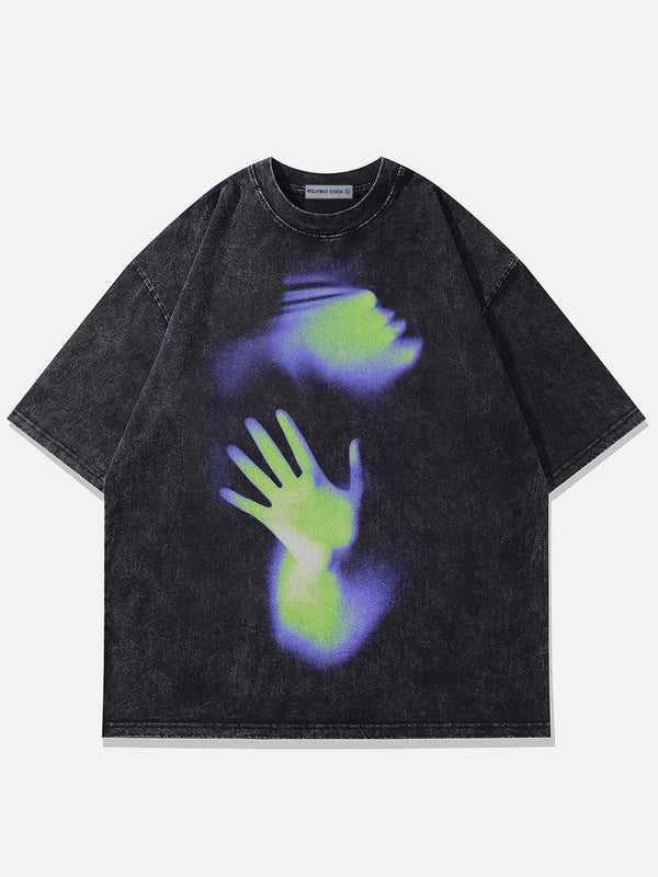 Fvshya Blurring Palm Print Tee