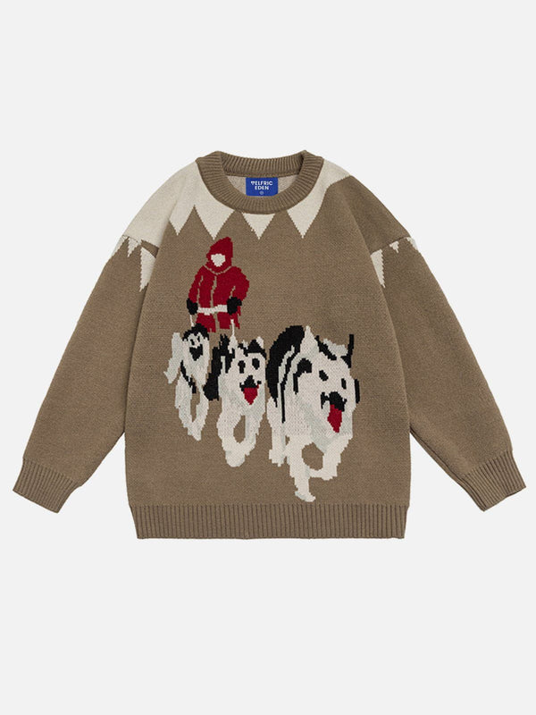 Fvshya Sled Dogs Jacquard Sweater