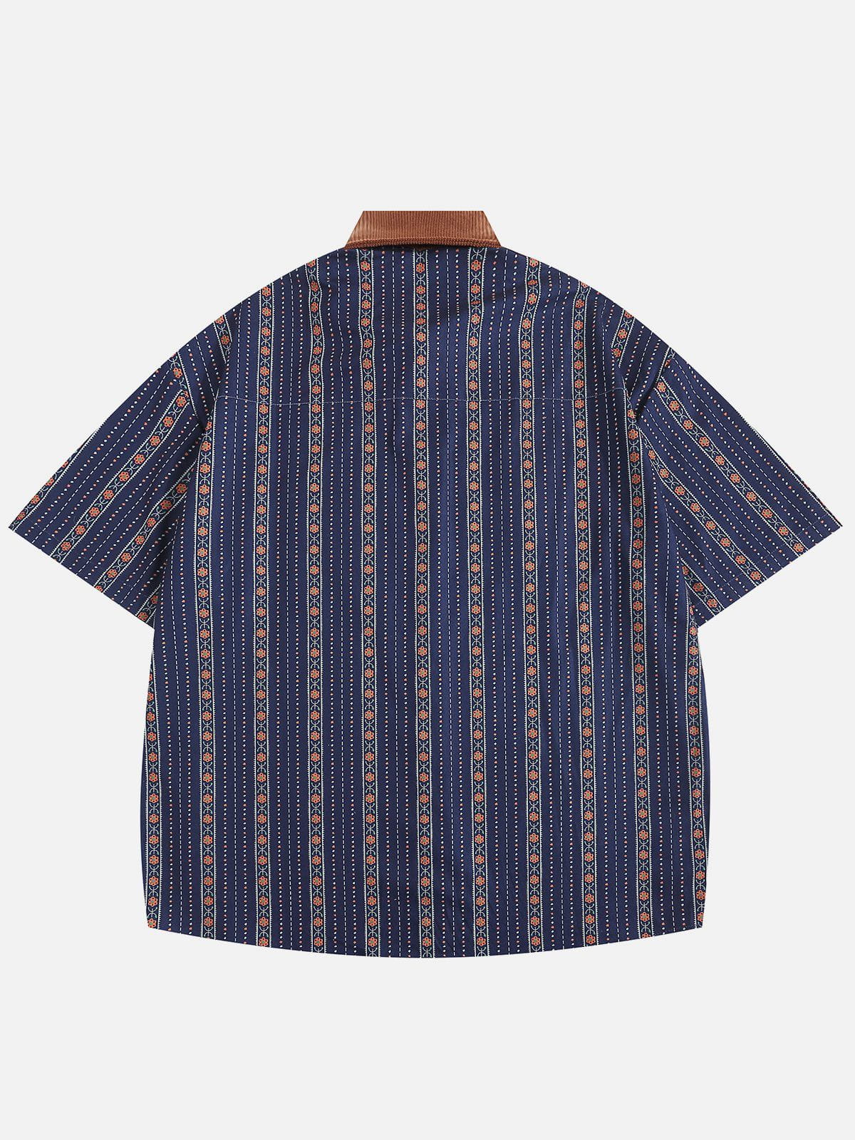 Fvshya Embroidery Animal Short Sleeve Shirt