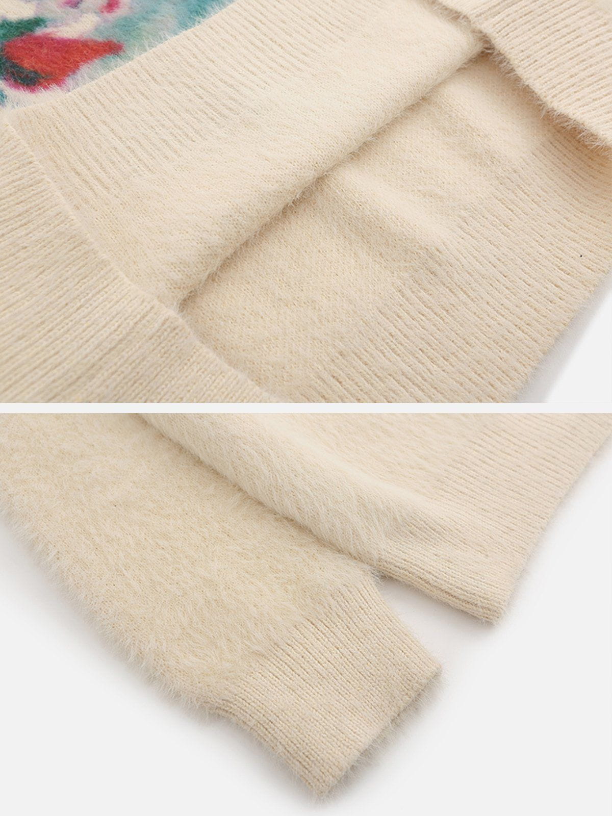 Fvshya Cartoon Rabbit Graphic Sweater