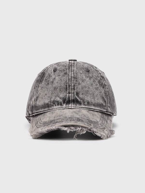 Fringe Washed Denim Cap