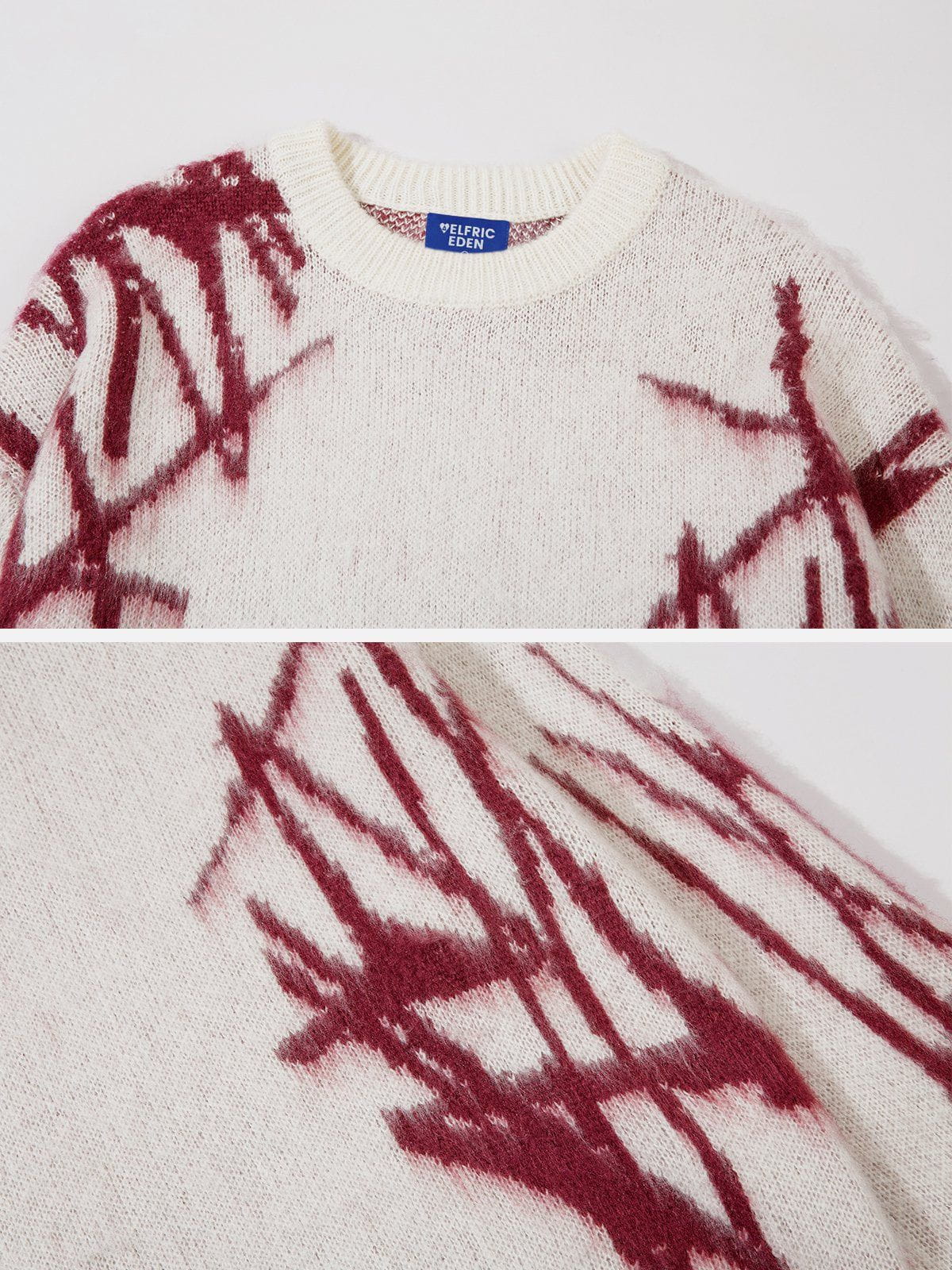 Fvshya Irregular Graffiti Sweater