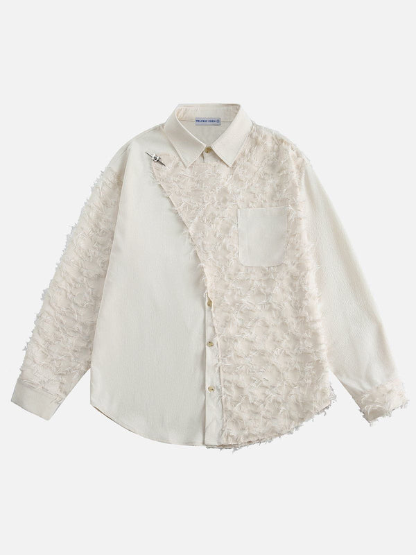 Fvshya Irregular Tassel Long Sleeve Shirt